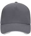 B15C Beechfield Ultimte Sandwich Peak Cap Graphite Grey / Oyster Grey colour image